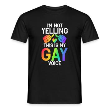 Cadeaux gays - T-shirt homme - noir - Devant - AI Model Male 178 light (178cm)
