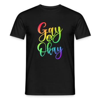 Gay Gifts - Männer T-Shirt - Schwarz - Vorne - AI Model Male 178 light (178cm)