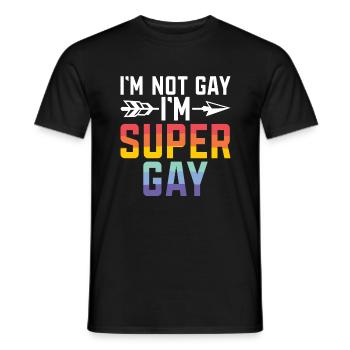 Gay Gifts - Männer T-Shirt - Schwarz - Vorne - AI Model Male 178 light (178cm)