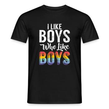 Gay Gifts - Männer T-Shirt - Schwarz - Vorne - AI Model Male 178 light (178cm)