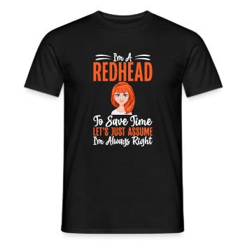 Cadeaux roux - T-shirt homme - noir - Devant - AI Model Male 178 light (178cm)