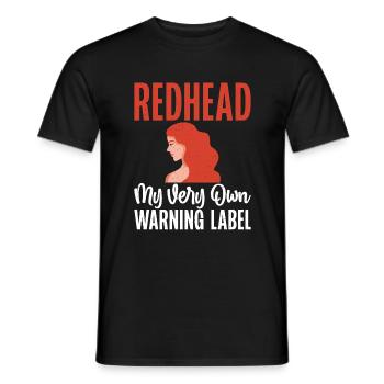 Redhead Gifts - Männer T-Shirt - Schwarz - Vorne - AI Model Male 178 light (178cm)