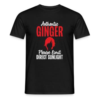 Redhead Gifts - Männer T-Shirt - Schwarz - Vorne - AI Model Male 178 light (178cm)