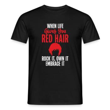 Redhead Gifts - Männer T-Shirt - Schwarz - Vorne - AI Model Male 178 light (178cm)