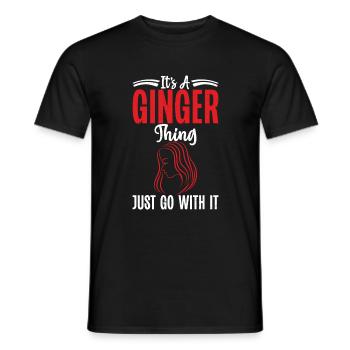 Redhead Gifts - Männer T-Shirt - Schwarz - Vorne - AI Model Male 178 light (178cm)