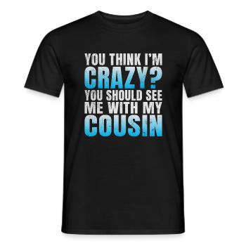 Cousin Gifts - Men's T-Shirt - black - Front - AI Model Male 178 light (178cm)