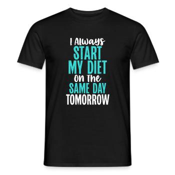 Funny Fat Gifts - Men's T-Shirt - black - Front - AI Model Male 178 light (178cm)