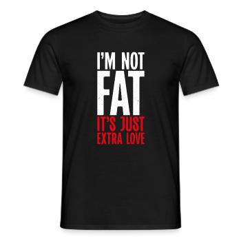 Funny Fat Gifts - Men's T-Shirt - black - Front - AI Model Male 178 light (178cm)