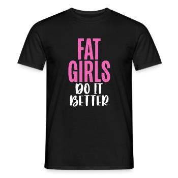 Funny Fat Gifts - Men's T-Shirt - black - Front - AI Model Male 178 light (178cm)