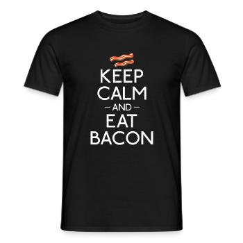 Funny Bacon Gifts - Men's T-Shirt - black - Front - AI Model Male 178 light (178cm)