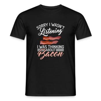 Funny Bacon Gifts - Men's T-Shirt - black - Front - AI Model Male 178 light (178cm)