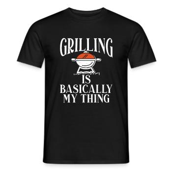 Grillades Barbecue Grillades - T-shirt homme - noir - Devant - AI Model Male 178 light (178cm)