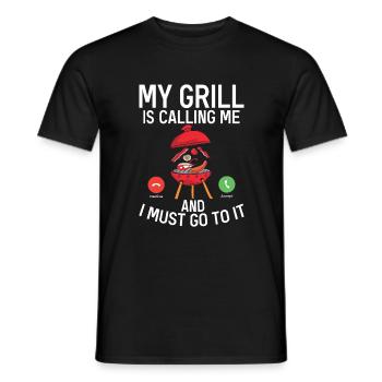 Grillades Barbecue Grillades - T-shirt homme - noir - Devant - AI Model Male 178 light (178cm)