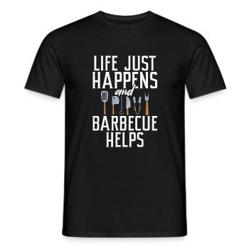Grillades Barbecue Grillades - T-shirt homme - noir - Devant - AI Model Male 178 light (178cm)