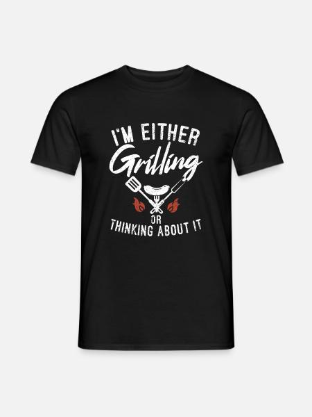 Grill Barbecue Grilling - Männer T-Shirt - Schwarz