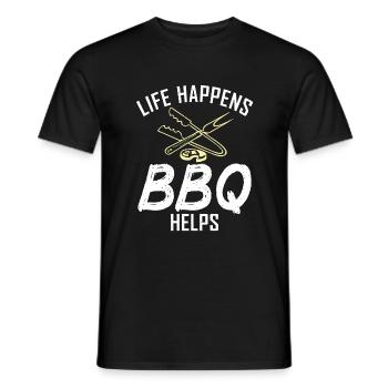 Grill Barbecue Grilling - Männer T-Shirt - Schwarz - Vorne - AI Model Male 178 light (178cm)