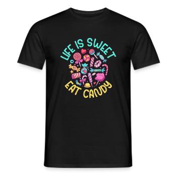 Candy Gift - Men's T-Shirt - black - Front - AI Model Male 178 light (178cm)