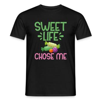 Candy Gift - Men's T-Shirt - black - Front - AI Model Male 178 light (178cm)