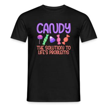 Candy Gift - Men's T-Shirt - black - Front - AI Model Male 178 light (178cm)