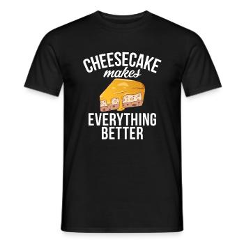 Cadeau de gâteau au fromage - T-shirt homme - noir - Devant - AI Model Male 178 light (178cm)