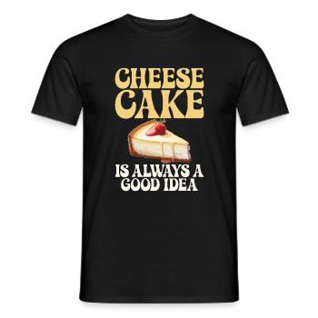 Cadeau de gâteau au fromage - T-shirt homme - noir - Devant - AI Model Male 178 light (178cm)