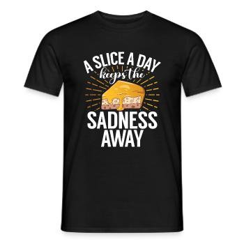 Cadeau de gâteau au fromage - T-shirt homme - noir - Devant - AI Model Male 178 light (178cm)