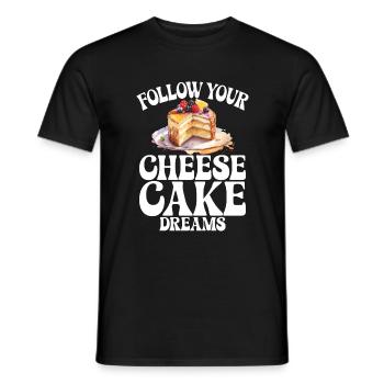 Cadeau de gâteau au fromage - T-shirt homme - noir - Devant - AI Model Male 178 light (178cm)