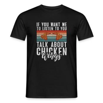 Chicken Wings Gifts - Men's T-Shirt - black - Front - AI Model Male 178 light (178cm)