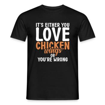 Chicken Wings Gifts - Men's T-Shirt - black - Front - AI Model Male 178 light (178cm)