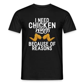 Chicken Wings Gifts - Men's T-Shirt - black - Front - AI Model Male 178 light (178cm)