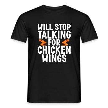 Chicken Wings Gifts - Men's T-Shirt - black - Front - AI Model Male 178 light (178cm)