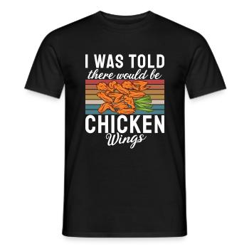 Chicken Wings Gifts - Men's T-Shirt - black - Front - AI Model Male 178 light (178cm)