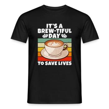Coffee Gifts - Männer T-Shirt - Schwarz - Vorne - AI Model Male 178 light (178cm)