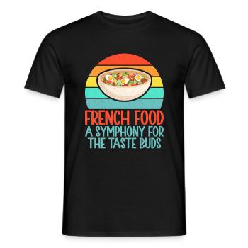 Cadeaux culinaires français - T-shirt homme - noir - Devant - AI Model Male 178 light (178cm)