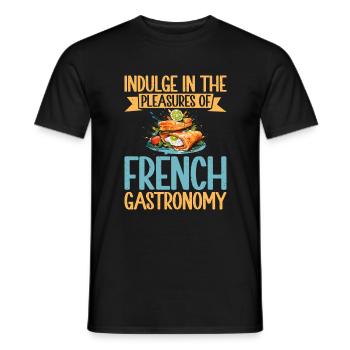 Cadeaux culinaires français - T-shirt homme - noir - Devant - AI Model Male 178 light (178cm)
