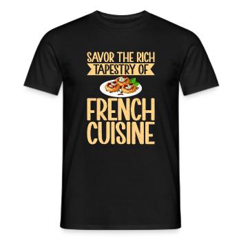 Cadeaux culinaires français - T-shirt homme - noir - Devant - AI Model Male 178 light (178cm)