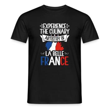 Cadeaux de cuisine française - T-shirt homme - noir - Devant - AI Model Male 178 light (178cm)