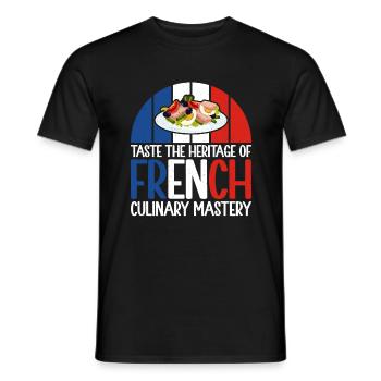 Cadeaux de cuisine française - T-shirt homme - noir - Devant - AI Model Male 178 light (178cm)