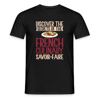 Cadeaux de cuisine française - T-shirt homme - noir - Devant - AI Model Male 178 light (178cm)