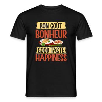 Cadeaux de cuisine française - T-shirt homme - noir - Devant - AI Model Male 178 light (178cm)