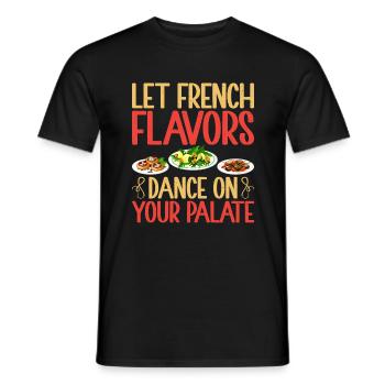Cadeaux culinaires français - T-shirt homme - noir - Devant - AI Model Male 178 light (178cm)