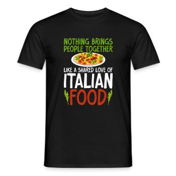 Italian Food Gifts - Men's T-Shirt - black - Front - AI Model Male 178 light (178cm)