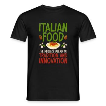 Italian Food Gifts - Men's T-Shirt - black - Front - AI Model Male 178 light (178cm)
