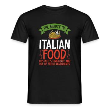Italian Food Gifts - Men's T-Shirt - black - Front - AI Model Male 178 light (178cm)