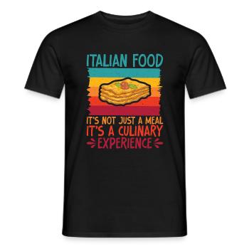 Italian Food Gifts - Men's T-Shirt - black - Front - AI Model Male 178 light (178cm)
