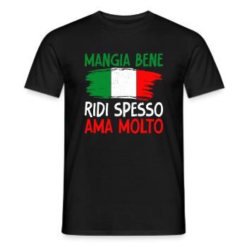 Italian Food Gifts - Männer T-Shirt - Schwarz - Vorne - AI Model Male 178 light (178cm)