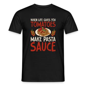 Cadeaux de cuisine italienne - T-shirt homme - noir - Devant - AI Model Male 178 light (178cm)
