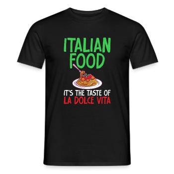 Italian Food Gifts - Men's T-Shirt - black - Front - AI Model Male 178 light (178cm)