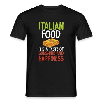 Cadeaux de cuisine italienne - T-shirt homme - noir - Devant - AI Model Male 178 light (178cm)