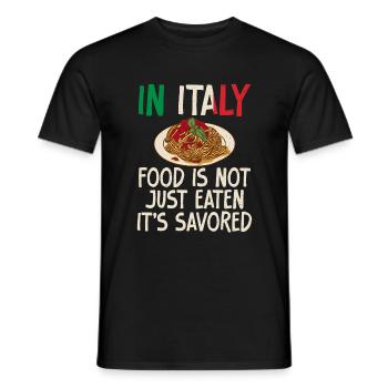 Italian Food Gifts - Men's T-Shirt - black - Front - AI Model Male 178 light (178cm)